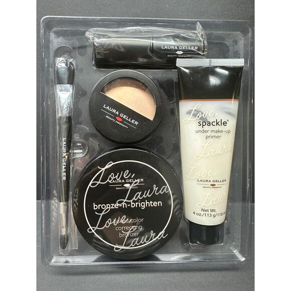 Laura Geller Other - NEW Laura Geller Set 2 brushes Spackle, Baked Highlighter Duo, Bronze-n-Brighten
